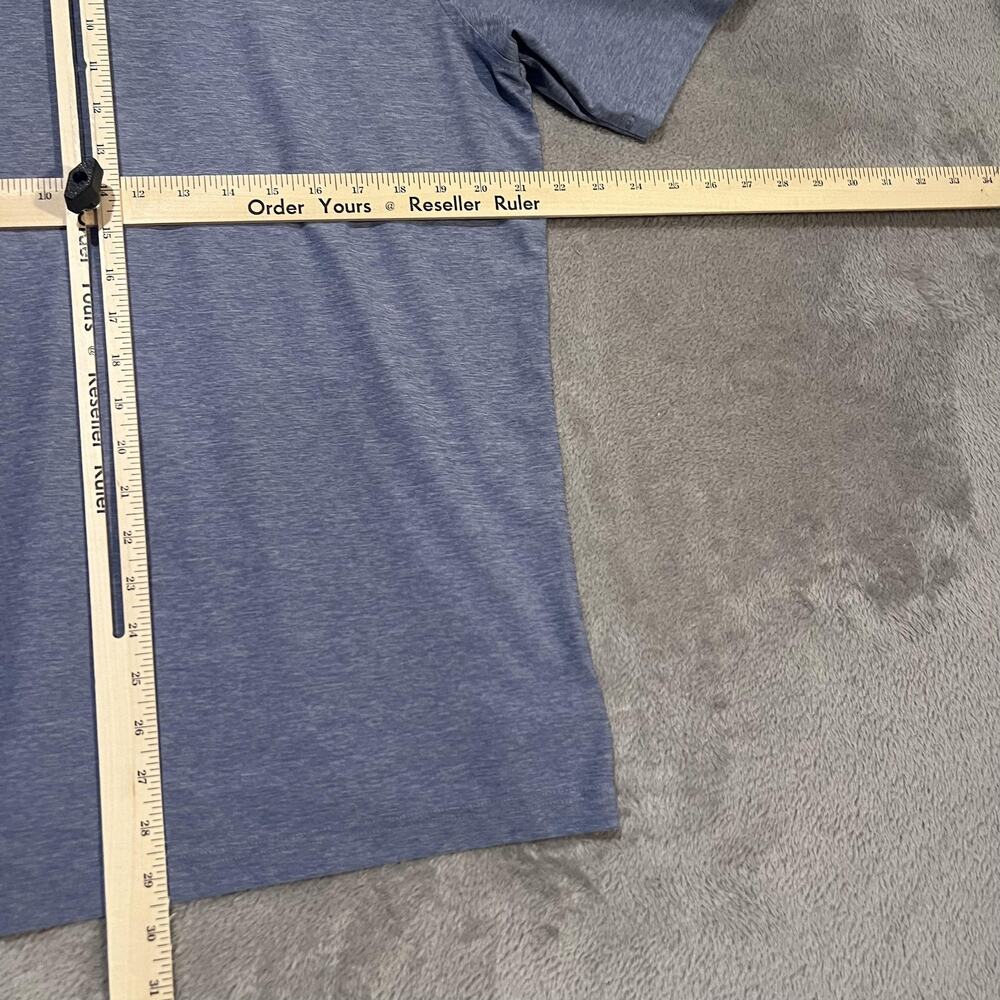 Straight Down Polo Shirt Mens Medium Blue Performance Golf Forest Hill Field - Picture 6 of 6